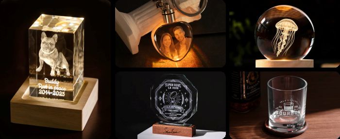 Gravação Subsuperficial em Cristal Eternizando Grandes Momentos