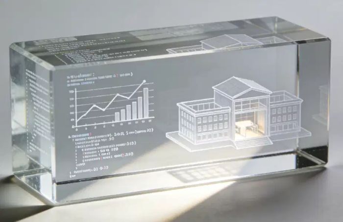 gravação a laser UV 3D interna - formatura