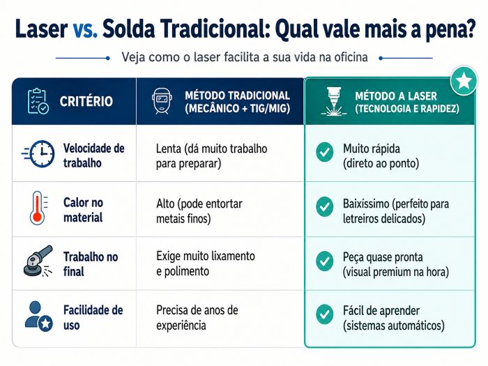 Laser vs. Solda Tradicional Qual Vale Mais a Pena